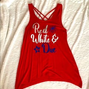 Red, White, & Due patriotic tank